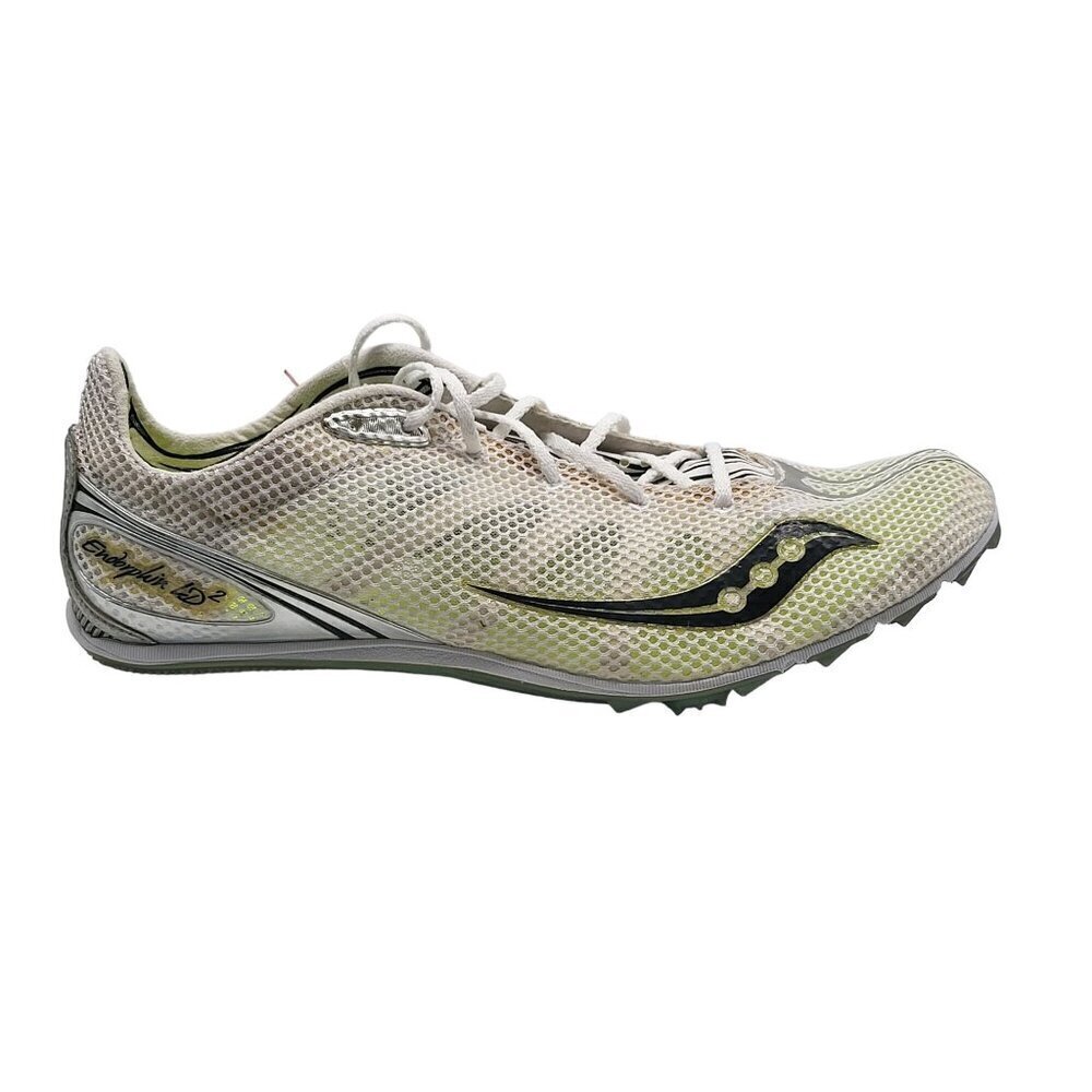 Saucony Endorphin LD-2‎ Men 12 White Green Track Spikes